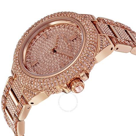 michael kors camille rose gold glitz watch|camille rose gold tones.